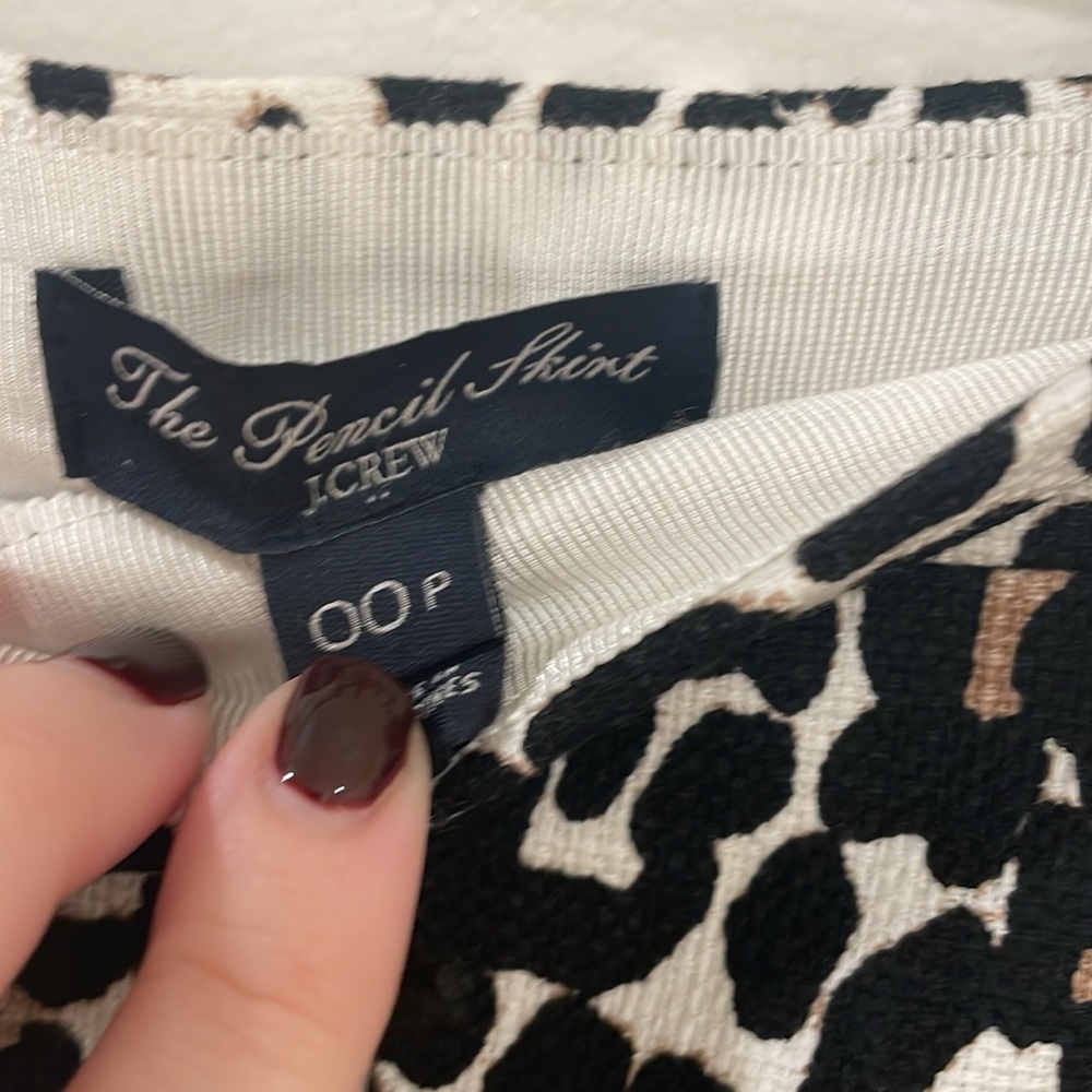 J. Crew Factory Leopard Mini Pencil Skirt - Picture 3 of 9